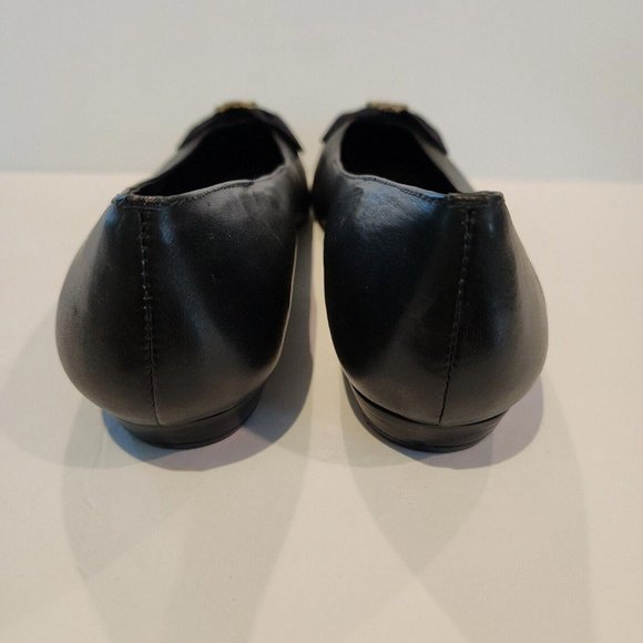 Vintage Sutton Plaza Vintage Black Leather Flats, Point Toe,  Man Made in Brazil - Picture 6 of 8